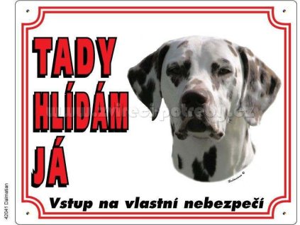 5328 1 vystrazna plastova tabulka na plot dalmatin z kategorie chovatelske potreby a krmiva pro psy tabulky samolepky psi tabulky na plot
