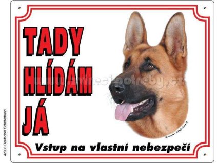 5352 1 vystrazna plastova tabulka na plot nemecky ovcak z kategorie chovatelske potreby a krmiva pro psy tabulky samolepky psi tabulky na plot