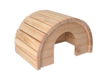 54045 1 domek small animals pulkruh dreveny 24 x 17 x 15 cm 1 ks z kategorie chovatelske potreby a krmiva pro hlodavce a mala zvirata domecky odpocivadla