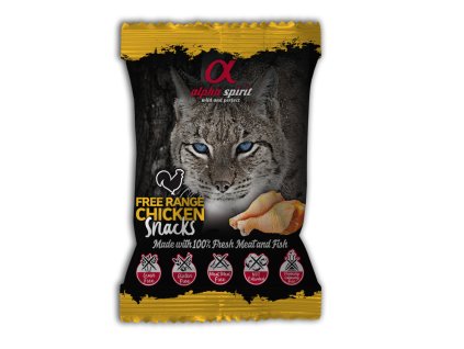 99946 alpha spirit cat free range chicken snacks 50 g