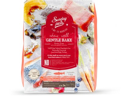 90888 sundaypets dog gentle bake salmon adult small medium breed 1 3 kg