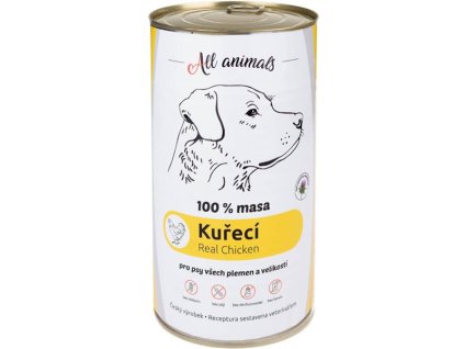 91411 all animals konzerva pro psy kureci maso mlete 1200g