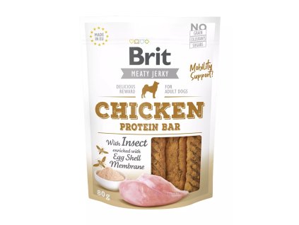 19827 1 brit pamlsky jerky chicken with insect protein bar 80 g