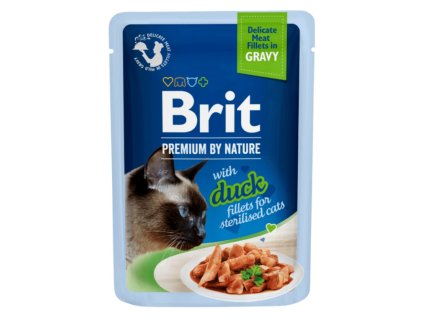 91546 brit premium cat d fillets gravy duck sterilised 85g