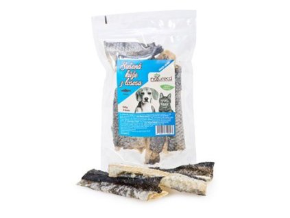 36051 natureca losos kuze susena 15cm pochoutka pro psy 50g z kategorie chovatelske potreby a krmiva pro psy pamlsky pro psy susene vnitrnosti kosti pro psy