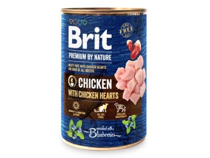 25650 brit premium dog by nature konzerva chicken hearts 400g z kategorie chovatelske potreby a krmiva pro psy krmiva pro psy konzervy pro psy
