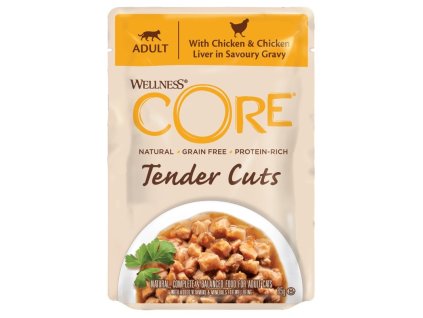 97033 kapsicka wellness core cat tender kure a jatra v omacce 85g