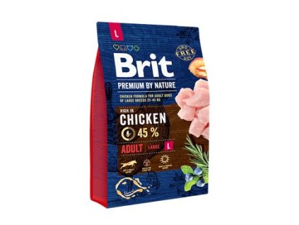 20784 brit premium dog by nature adult l 3kg z kategorie chovatelske potreby a krmiva pro psy krmiva pro psy granule pro psy