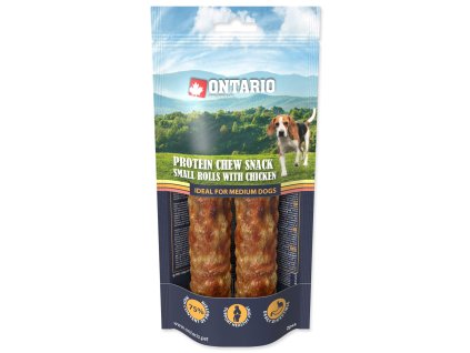 84301 ontario protein zvykaci pamlsek mala rolka s kurecim 2 ks 12 7 cm