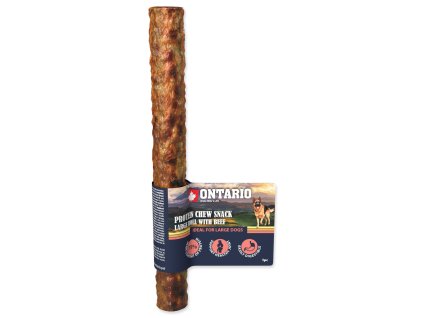 84322 ontario protein zvykaci pamlsek velka rolka s hovezim 25 4 cm