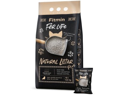 6678 1 fitmin for life natural litter plus kockolit 8 6kg 10l z kategorie chovatelske potreby a krmiva pro kocky toalety steliva pro kocky steliva kockolity pro kocky