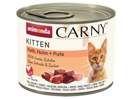59411 animonda konzerva carny kitten teleci kureci a kruta 200g