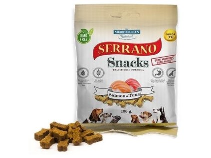 78879 1 serrano snack dog salmon tuna 100 g z kategorie chovatelske potreby a krmiva pro psy pamlsky pro psy polomekke pamlsky pro psy