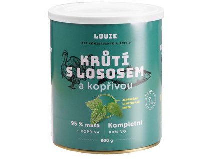 92170 louie konz pro psy kruti s lososem a koprivou 800g
