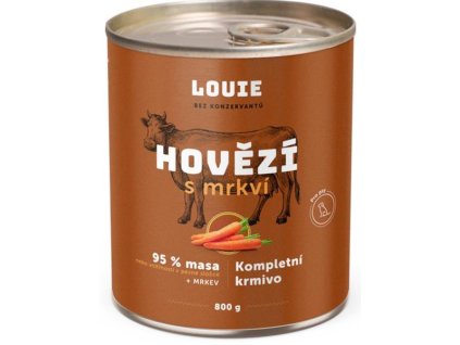 92194 louie konz pro psy hovezi s mrkvi 800 g