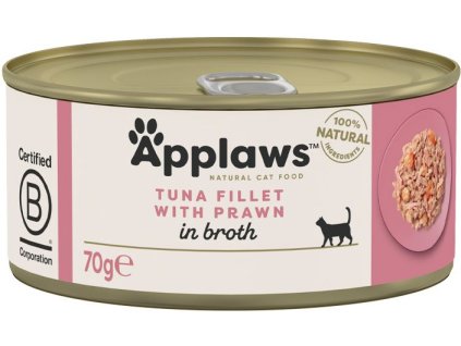 52506 2 konzerva applaws cat tunak s krevetami 70g