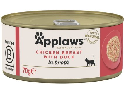 52521 2 konzerva applaws cat kureci prsa s kachnou 70g