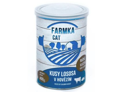 90609 konzerva pro kocky farmka cat s lososem 400g