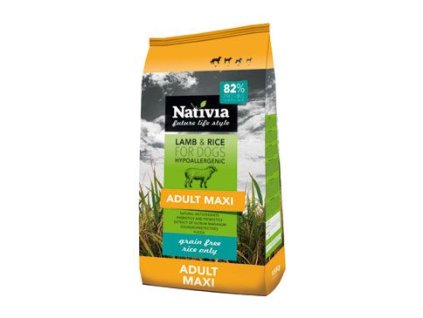28245 nativia dog adult maxi lamb rice 15kg z kategorie chovatelske potreby a krmiva pro psy krmiva pro psy granule pro psy