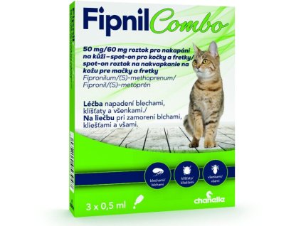 33066 fipnil combo 50 60mg cat spot on 3x0 5ml z kategorie chovatelske potreby a krmiva pro kocky antiparazitika pro kocky pipety spot on pro kocky