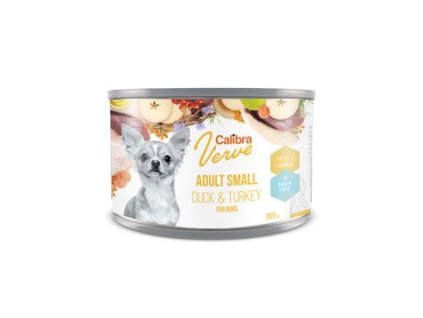 24087 calibra dog verve konzerva gf adult small duck turkey 200g z kategorie chovatelske potreby a krmiva pro psy krmiva pro psy konzervy pro psy