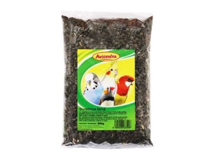20817 avicentra slunecnice cerna 500g z kategorie chovatelske potreby pro ptaky a papousky krmivo pro papousky
