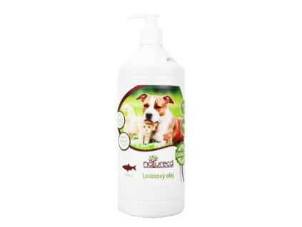 35979 natureca lososovy olej 100 pro psy a kocky 1000ml z kategorie chovatelske potreby a krmiva pro kocky vitaminy a leciva pro kocky pece o srst kuzi a tlapky kocek
