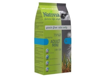 40974 1 nativia dog adult mini duck rice 1kg z kategorie chovatelske potreby a krmiva pro psy krmiva pro psy granule pro psy