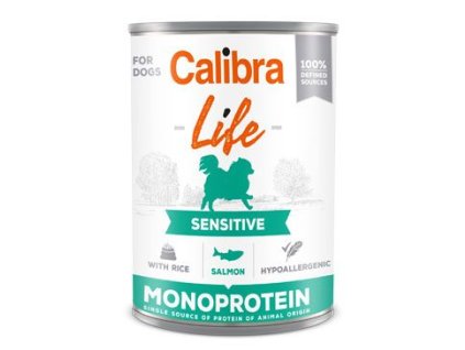 26442 calibra dog life sensitive salmon with rice konzerva losos s ryzi 400g z kategorie chovatelske potreby a krmiva pro psy krmiva pro psy konzervy pro psy