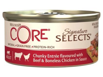 96835 konzerva wellness core cat selects chunky kure s hovezim v omacce pc 339302