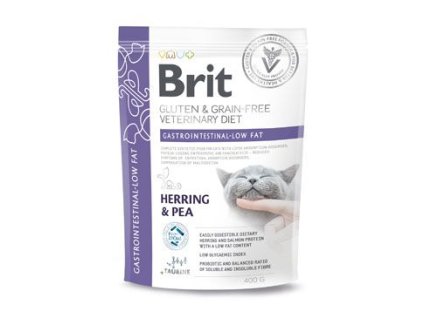 52422 1 brit vd cat gf gastrointestinal low fat 400g z kategorie chovatelske potreby a krmiva pro kocky krmivo a pamlsky pro kocky veterinarni diety pro kocky