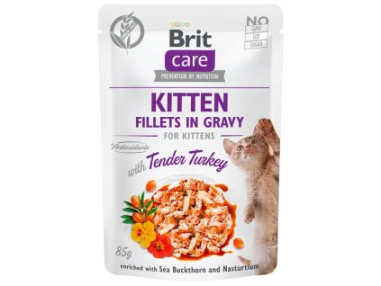 59663 1 brit care cat fillets in gravy kitten tend turkey 85g z kategorie chovatelske potreby a krmiva pro kocky krmivo a pamlsky pro kocky kapsicky pro kocky