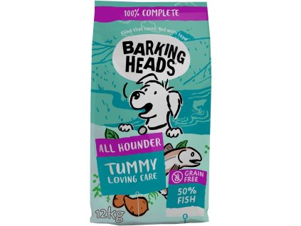 82797 1 barking heads all hounder tummy lovin care fish 12kg z kategorie chovatelske potreby a krmiva pro psy krmiva pro psy granule pro psy