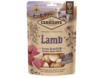 84253 carnilove freeze dried raw snacks lamb 60g