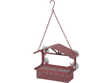 95506 1 krmitko venkovni window s pris kov cervena zolux