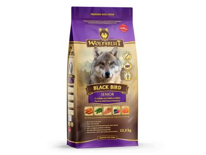 102271 wolfsblut dog senior black bird 12 5kg
