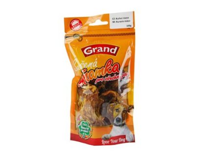19272 grand sus mnamka kur maso 100g z kategorie chovatelske potreby a krmiva pro psy pamlsky pro psy susena masicka pro psy