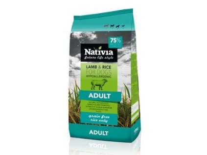 7650 nativia adult lamb rice 15kg z kategorie chovatelske potreby a krmiva pro psy krmiva pro psy granule pro psy