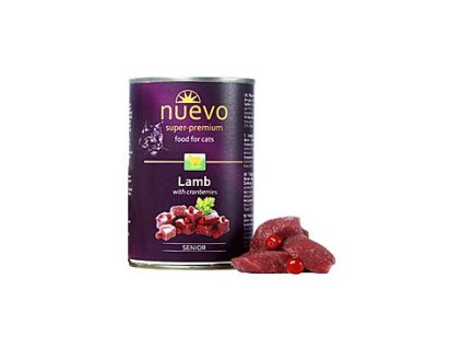 26649 nuevo senior kocka jehneci s brusinkami konz 400g z kategorie chovatelske potreby a krmiva pro kocky krmivo a pamlsky pro kocky konzervy pro kocky