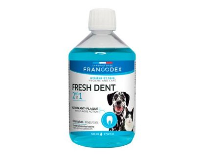 20673 francodex fresh dent doplnek pro psy a kocky 500ml z kategorie chovatelske potreby a krmiva pro psy hygiena a kosmetika psa pece o psi zuby