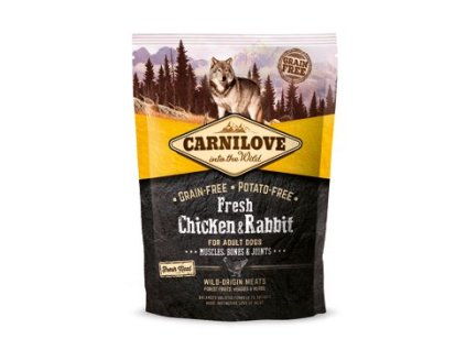 20868 carnilove dog fresh chicken rabbit for adult 1 5kg z kategorie chovatelske potreby a krmiva pro psy krmiva pro psy granule pro psy
