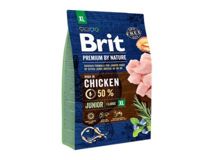 12645 brit premium dog by nature junior xl 3kg z kategorie chovatelske potreby a krmiva pro psy krmiva pro psy granule pro psy
