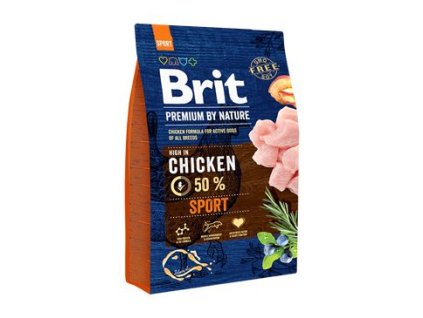 8889 brit premium dog by nature sport 3kg z kategorie chovatelske potreby a krmiva pro psy krmiva pro psy granule pro psy