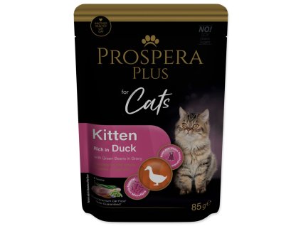 93829 kapsicka prospera plus cat kitten kachna a zelene fazolky 85g