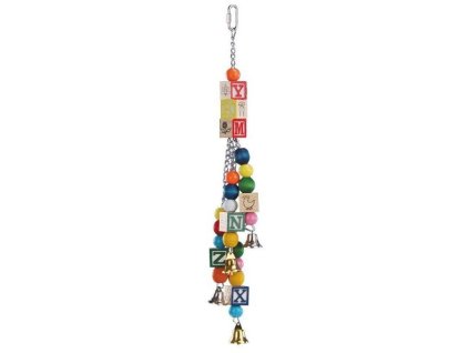 8733 1 nobby zavesna hracka pro velke papousky kosticky 50cm z kategorie chovatelske potreby pro ptaky a papousky hracky pro papousky zavesne hracky pro papousky