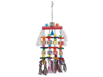 11631 1 nobby zavesna hracka pro velke papousky kosticky 50x15cm z kategorie chovatelske potreby pro ptaky a papousky hracky pro papousky zavesne hracky pro papousky