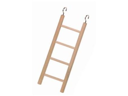 13800 1 nobby dreveny zavesny zebrik pro papousky 4 pricky 18cm z kategorie chovatelske potreby pro ptaky a papousky hracky pro papousky lana zebriky pro papousky
