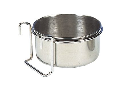 2142 1 nobby nerezova miska k zaveseni do klece 15cm 850ml z kategorie chovatelske potreby pro ptaky a papousky misky napajecky pro papousky misky pro papousky