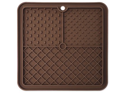 76443 1 podlozka ep lick snack lizaci ctverec hnedy 20x20cm z kategorie chovatelske potreby a krmiva pro psy misky a davkovace pro psy protihltaci a lizaci misky pro psy