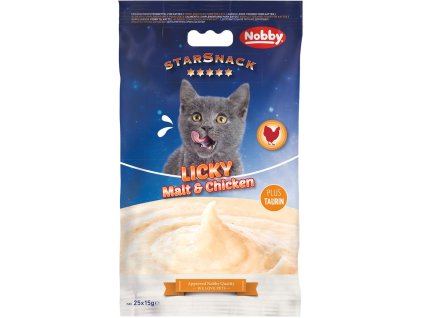 93388 3 nobby starsnack licky cat masove pyre kureci se sladem 25x15g